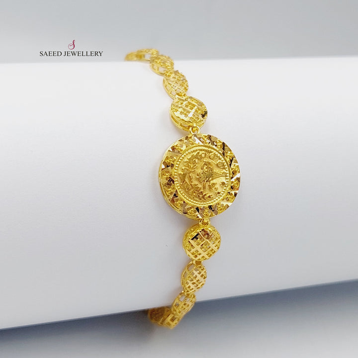 21K Gold Rashadi Model Bracelet by Saeed Jewelry - Image 1