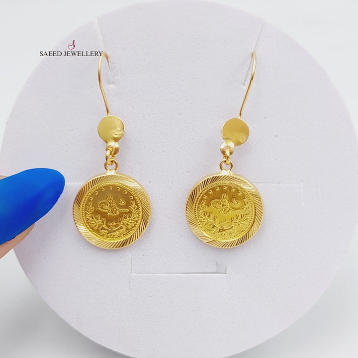 21K Gold Rashadi Model Earrings by Saeed Jewelry - Image 1