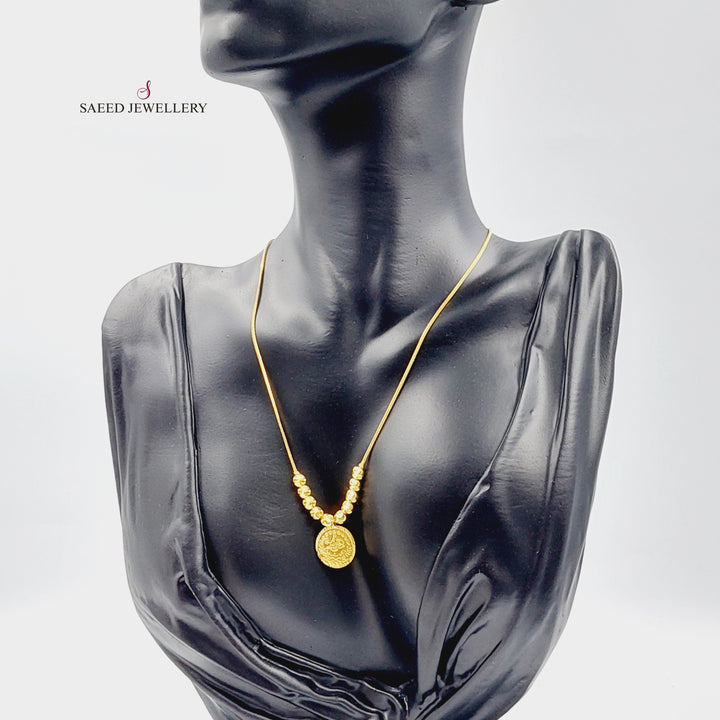 21K Gold Rashadi Model Necklace by Saeed Jewelry - Image 3