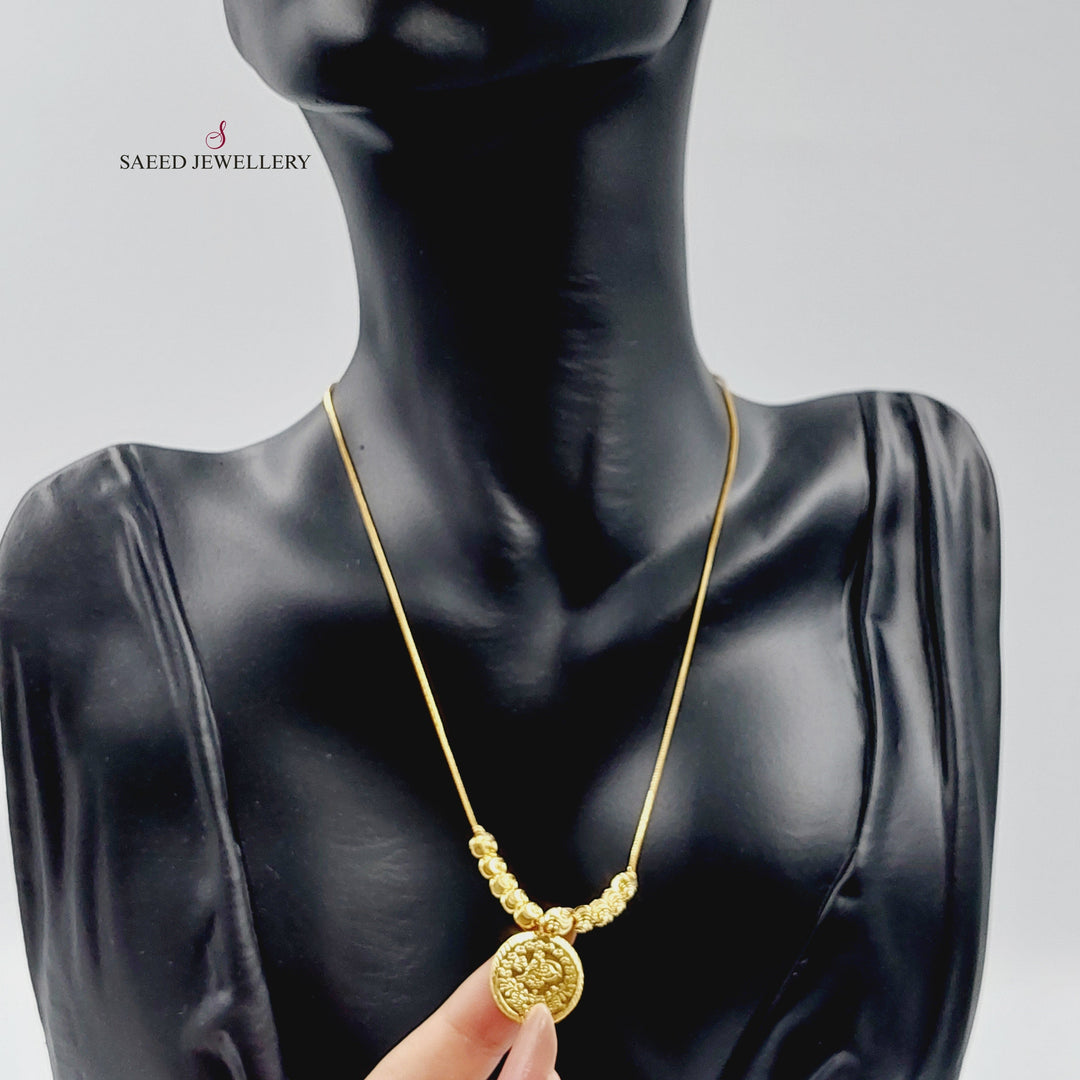 21K Gold Rashadi Model Necklace by Saeed Jewelry - Image 4