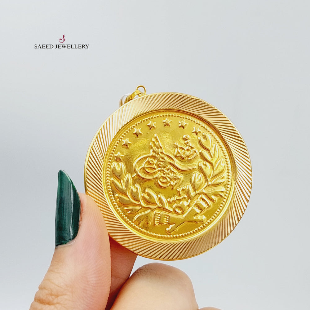 21K Gold Rashadi Model Pendant by Saeed Jewelry - Image 2