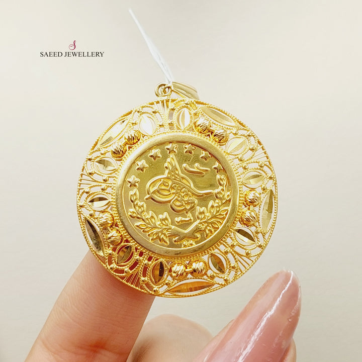 21K Gold Rashadi Model Pendant by Saeed Jewelry - Image 2