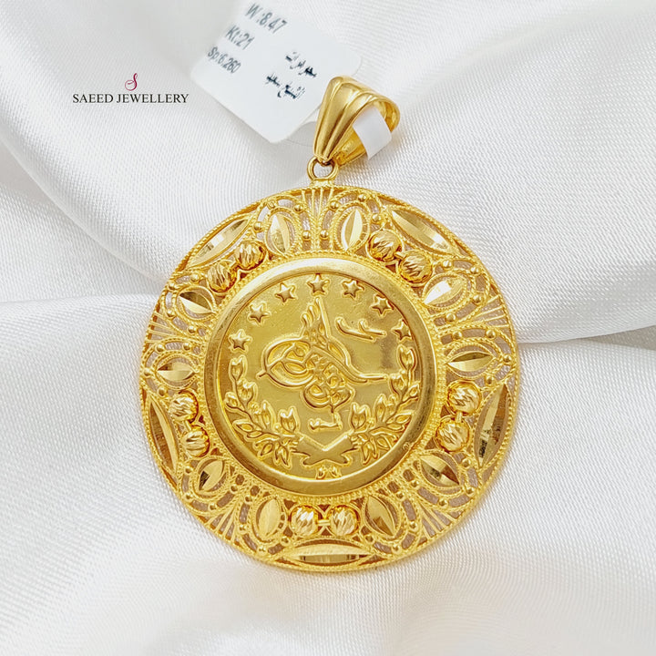 21K Gold Rashadi Model Pendant by Saeed Jewelry - Image 1