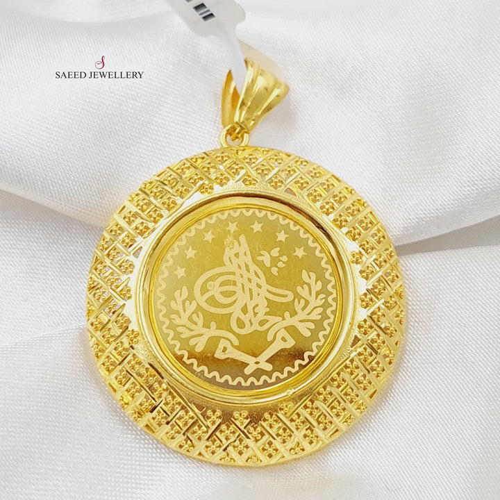 21K Gold Rashadi Model Pendant by Saeed Jewelry - Image 4