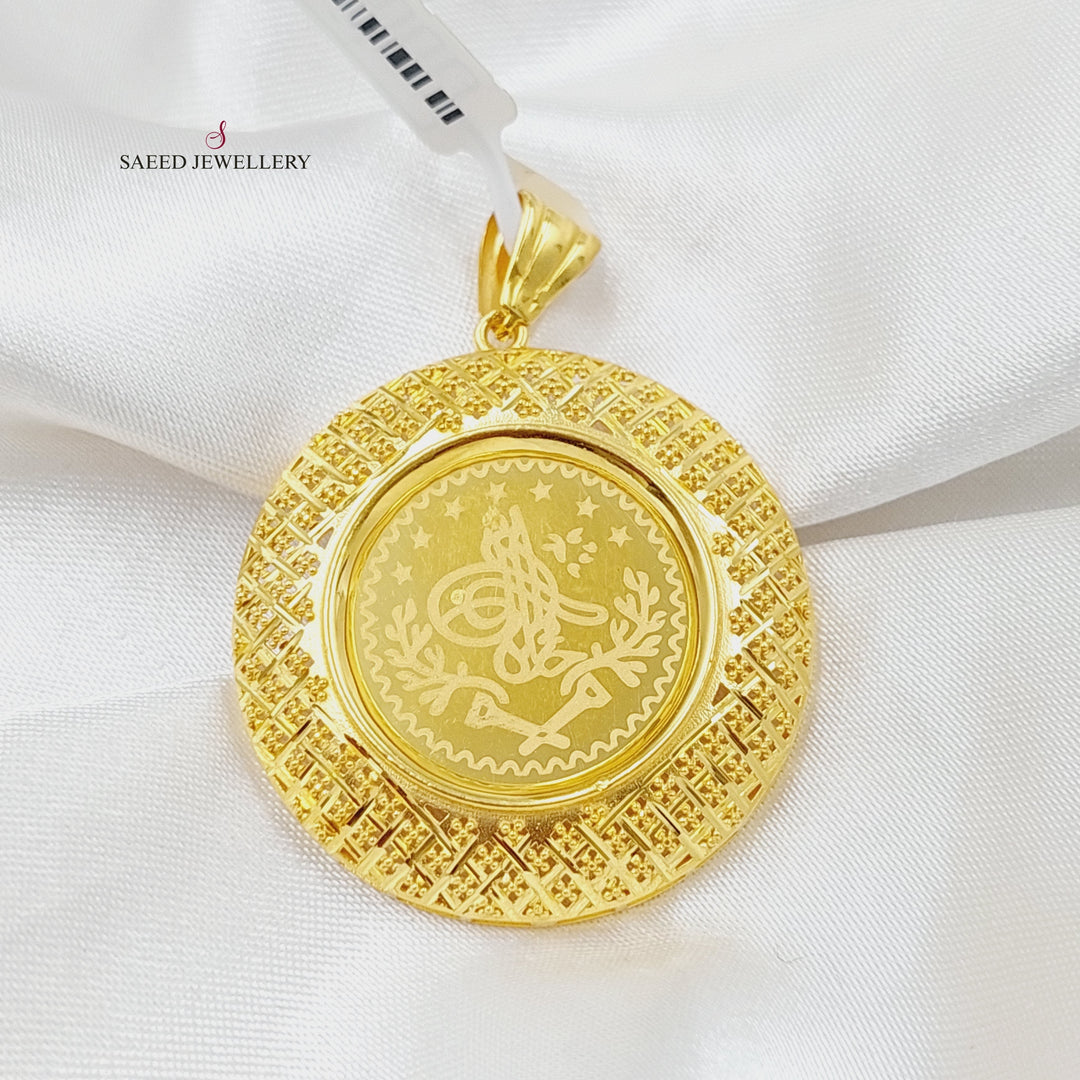 21K Gold Rashadi Model Pendant by Saeed Jewelry - Image 5