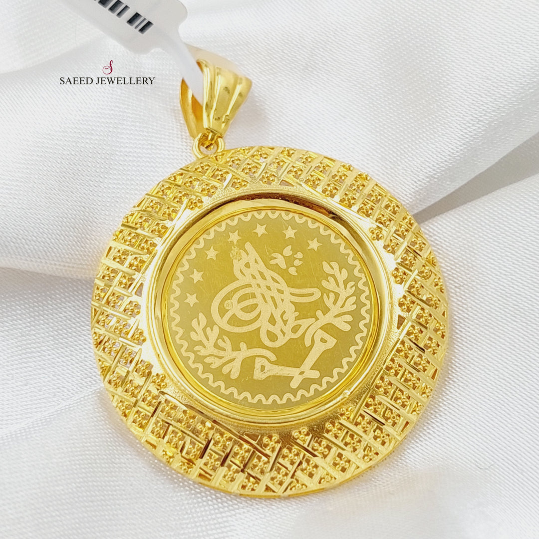 21K Gold Rashadi Model Pendant by Saeed Jewelry - Image 1