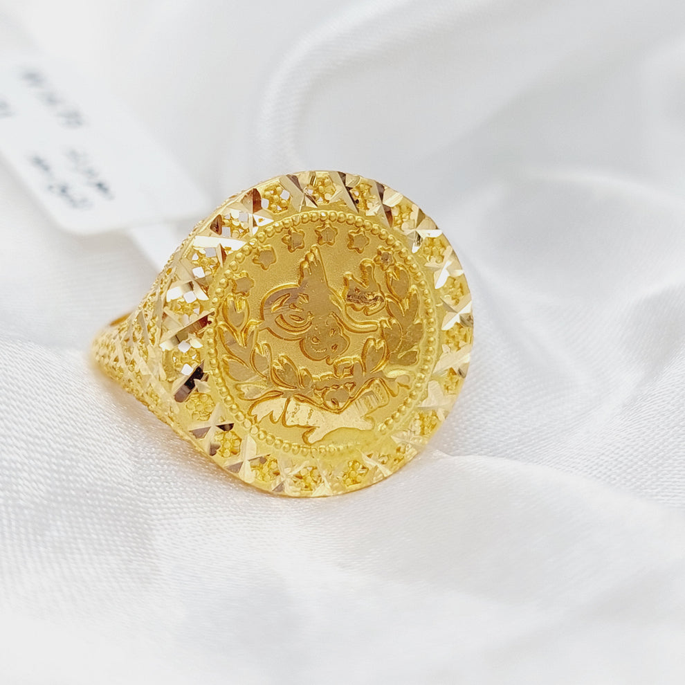 21K Gold Rashadi Model Ring by Saeed Jewelry - Image 5