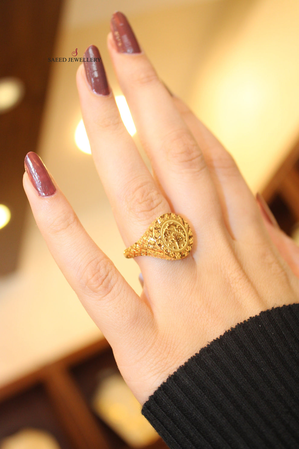 21K Gold Rashadi Model Ring by Saeed Jewelry - Image 5