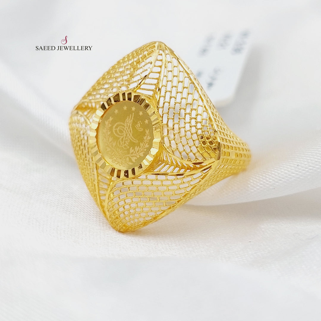 21K Gold Rashadi Model Ring by Saeed Jewelry - Image 3