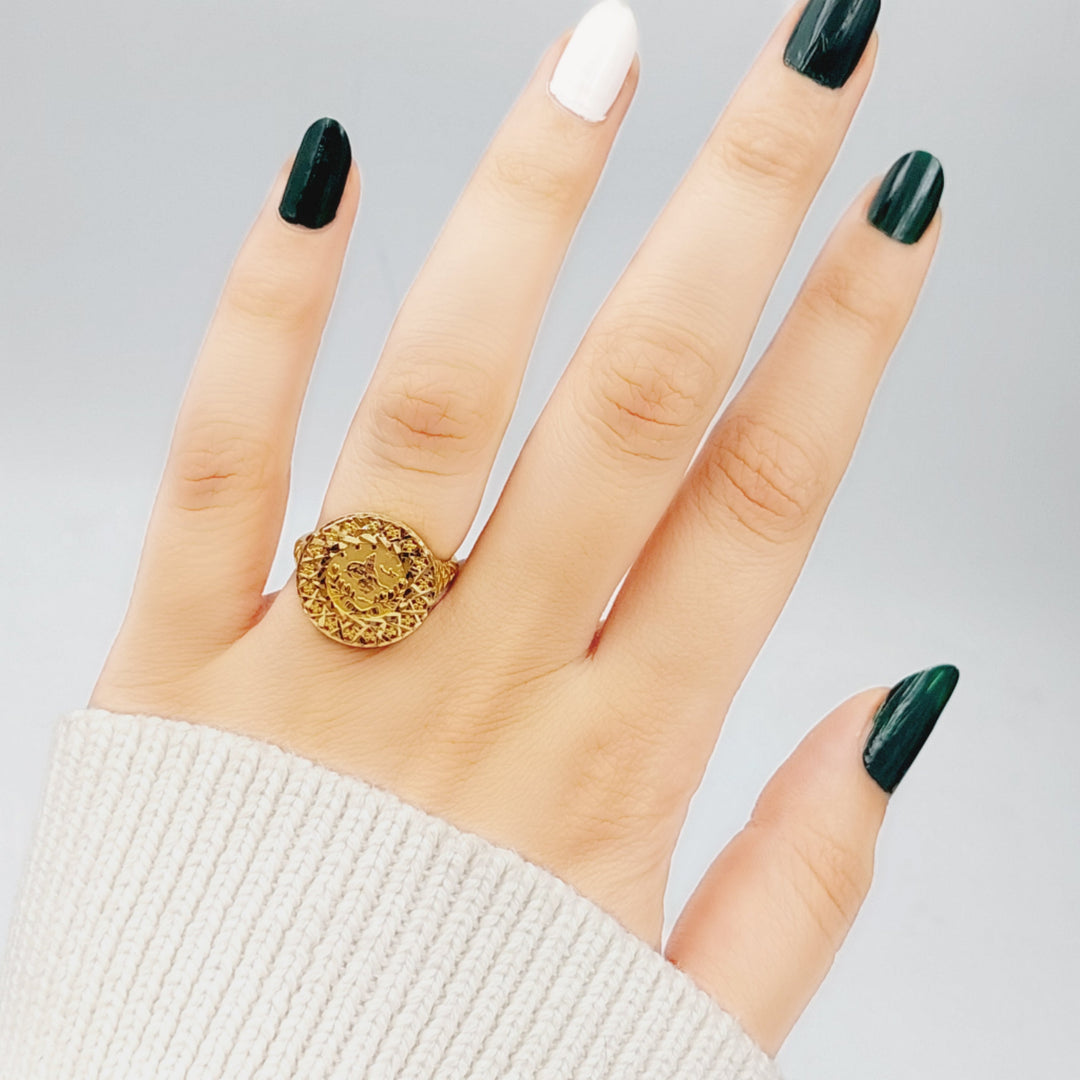 21K Gold Rashadi Model Ring by Saeed Jewelry - Image 3