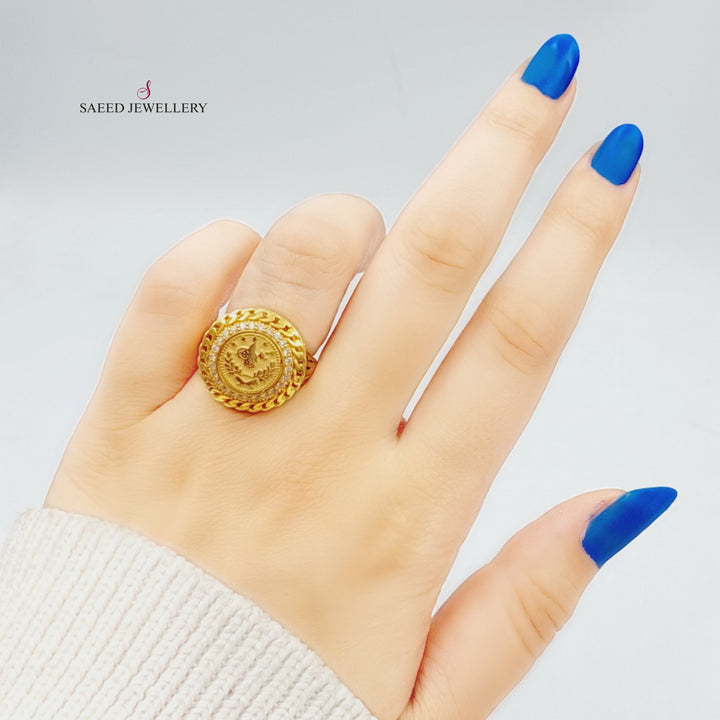 21K Gold Rashadi Model Ring by Saeed Jewelry - Image 5