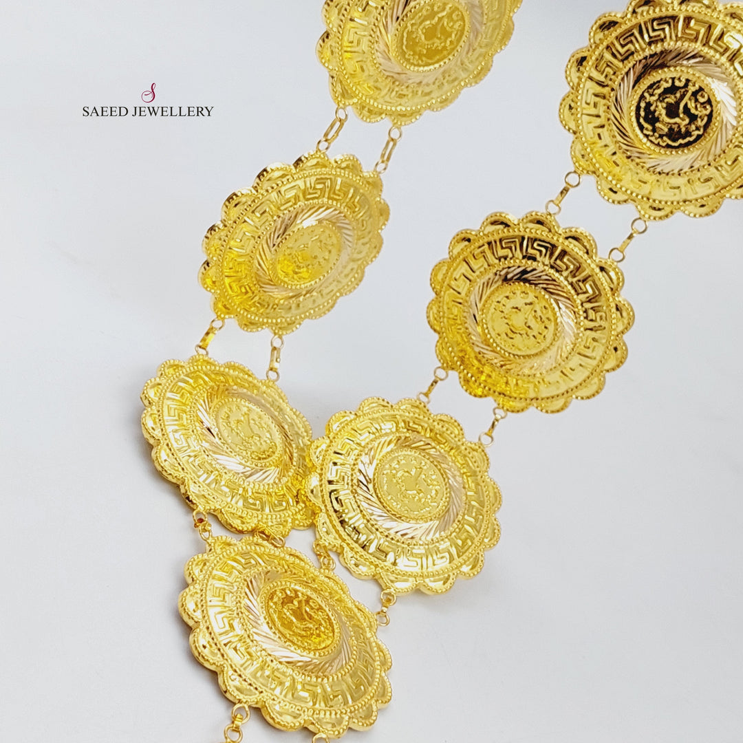 21K Gold Rashadi Necklace by Saeed Jewelry - Image 3