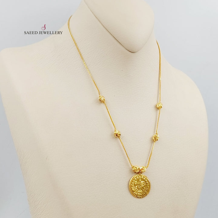 21K Gold Rashadi Necklace by Saeed Jewelry - Image 3