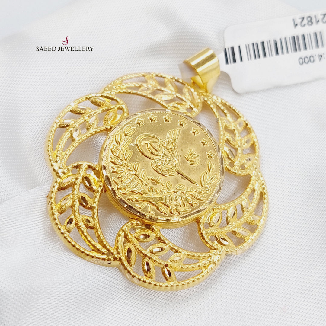 21K Gold Rashadi Pendant by Saeed Jewelry - Image 4