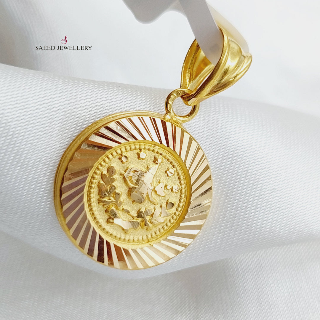 21K Gold Rashadi Pendant by Saeed Jewelry - Image 5