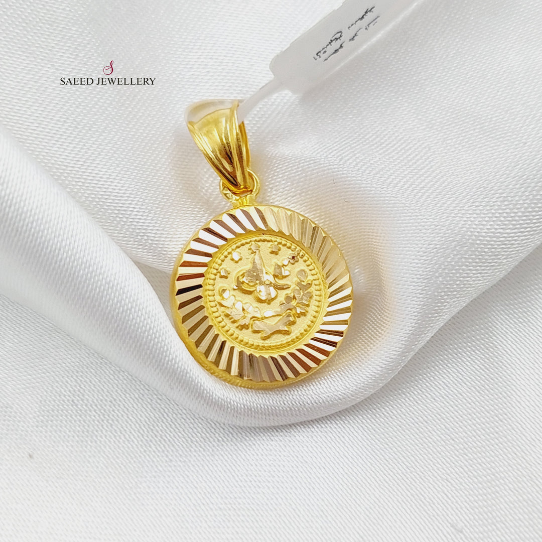 21K Gold Rashadi Pendant by Saeed Jewelry - Image 3