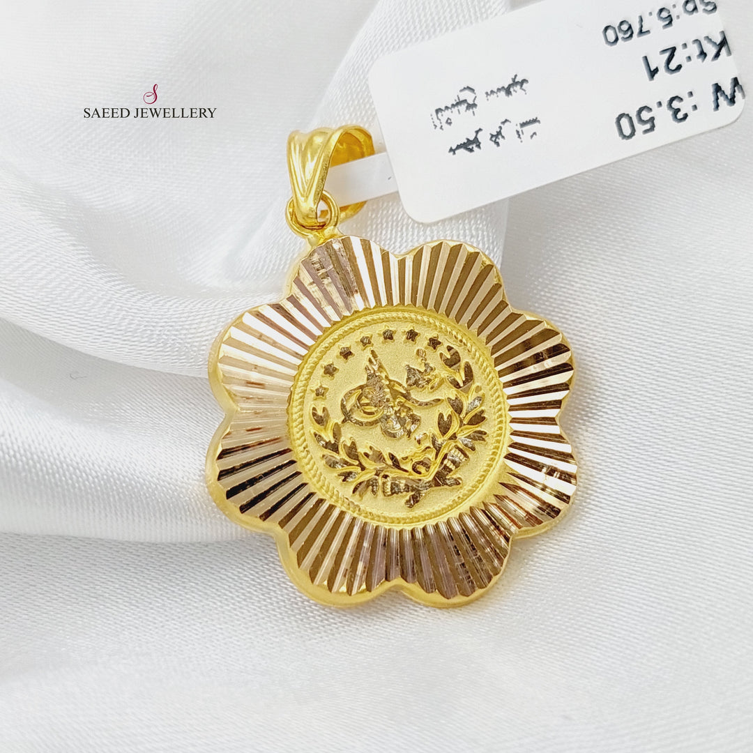 21K Gold Rashadi Pendant by Saeed Jewelry - Image 6