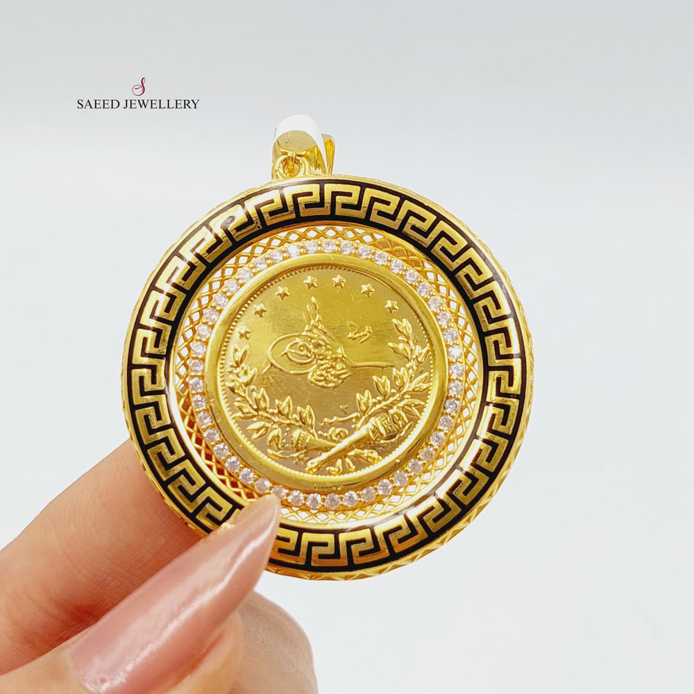 21K Gold Rashadi Pendant by Saeed Jewelry - Image 2