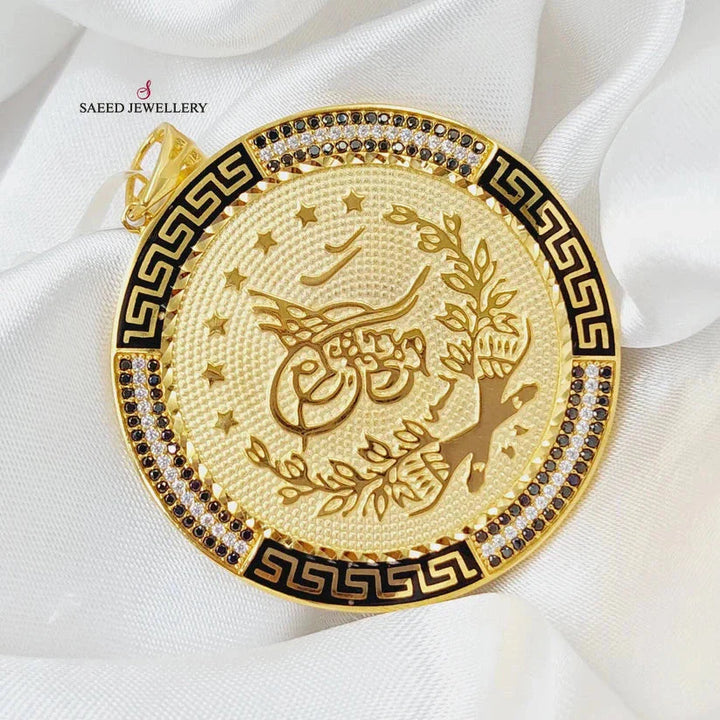 21K Gold Rashadi Pendant by Saeed Jewelry - Image 3