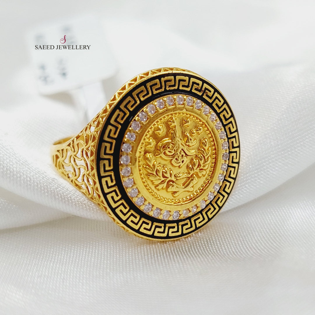 21K Gold Rashadi Ring by Saeed Jewelry - Image 4