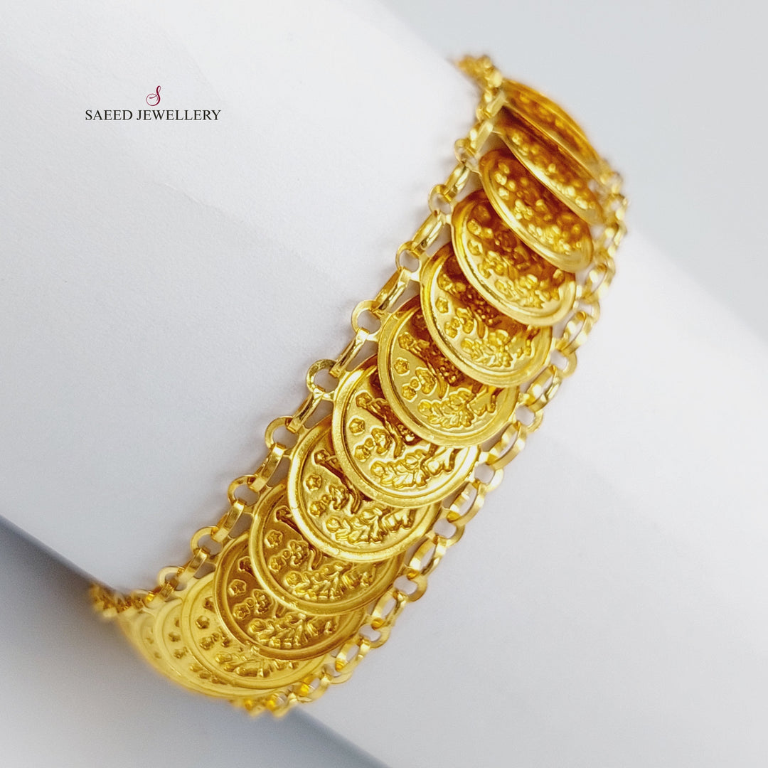 21K Gold Rashadi picnic Bracelet by Saeed Jewelry - Image 1