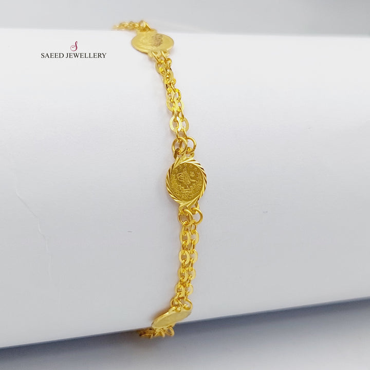 21K Gold Rashadi picnic Bracelet by Saeed Jewelry - Image 2