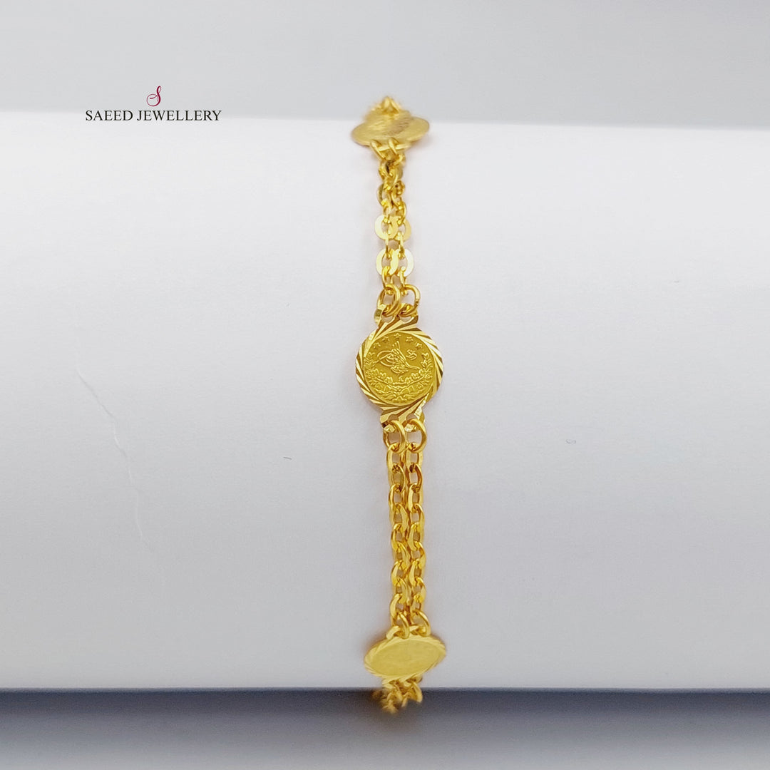 21K Gold Rashadi picnic Bracelet by Saeed Jewelry - Image 7