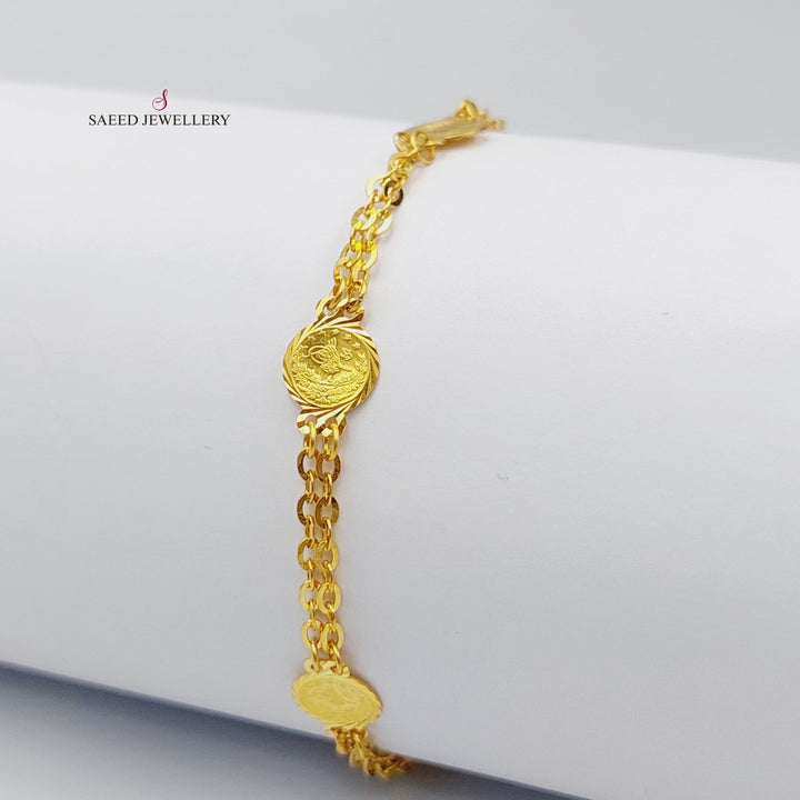 21K Gold Rashadi picnic Bracelet by Saeed Jewelry - Image 8