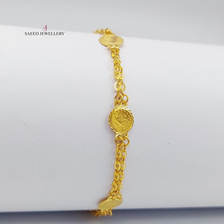 21K Gold Rashadi picnic Bracelet by Saeed Jewelry - Image 1