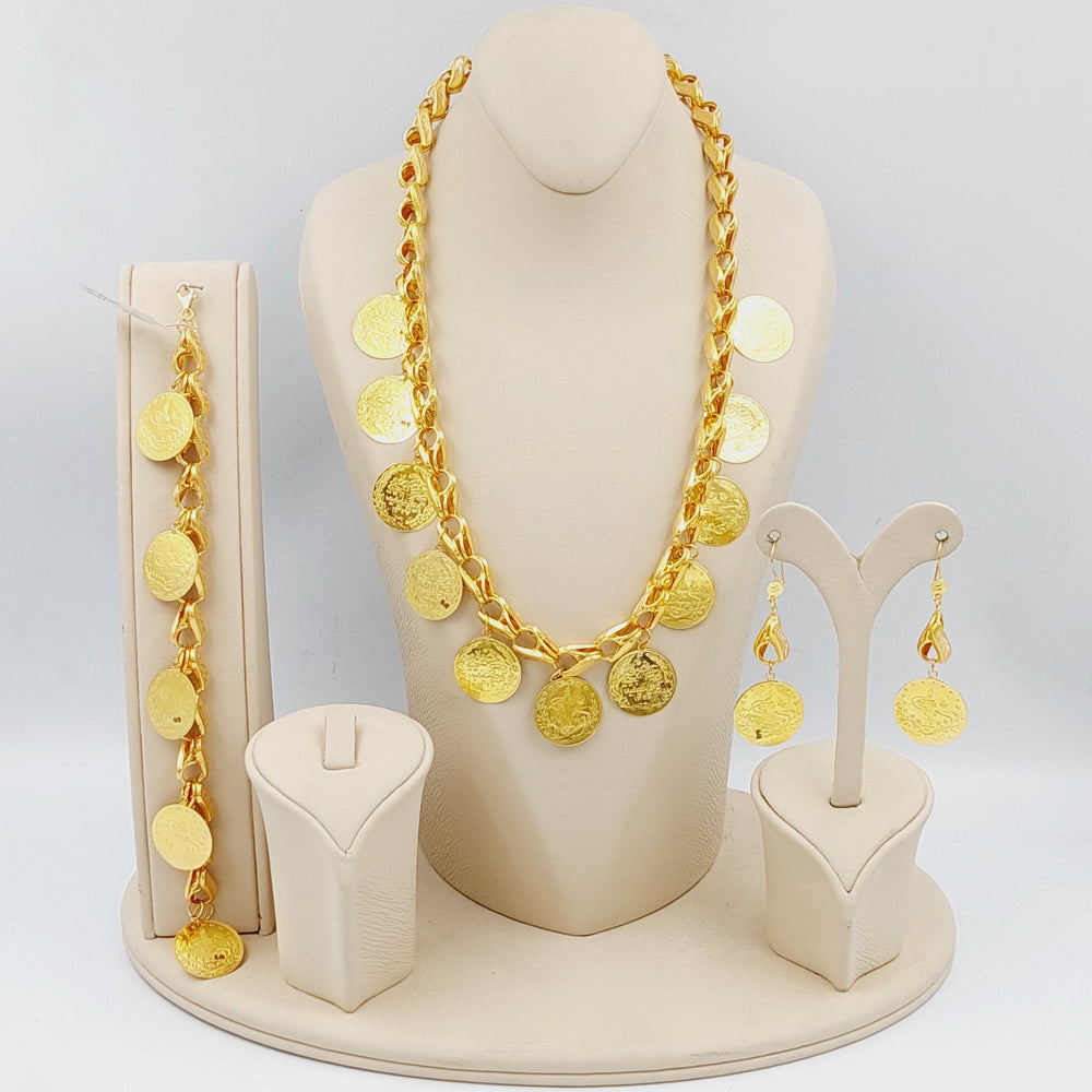 21K Gold Three Pieces Rashadi set by Saeed Jewelry - Image 2