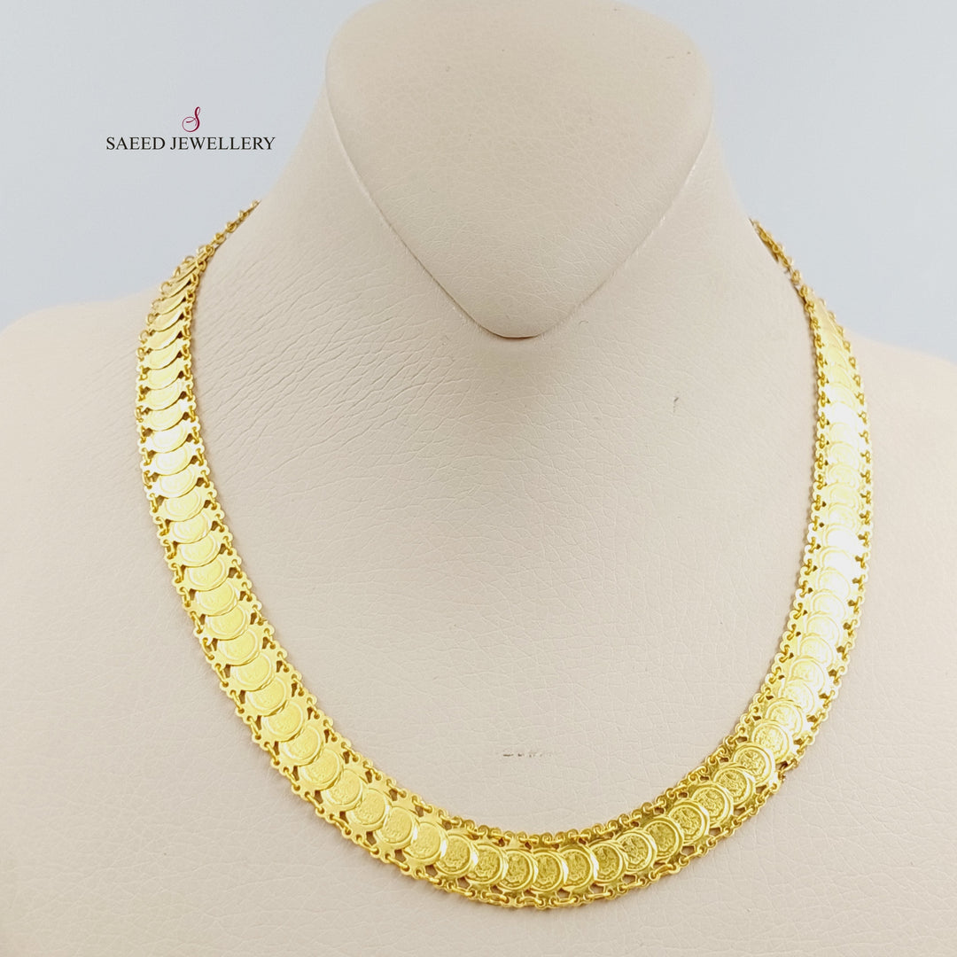 21K Gold Rashadi's Eighths Necklace by Saeed Jewelry - Image 2