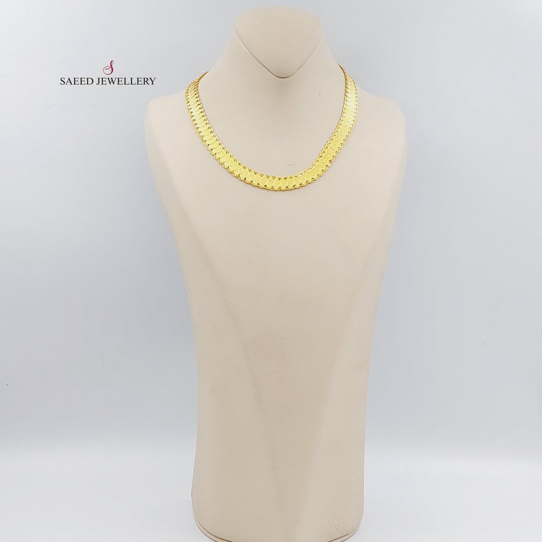 21K Gold Rashadi's Eighths Necklace by Saeed Jewelry - Image 3