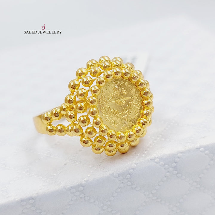 21K Gold Rashadi's Quarter Ring by Saeed Jewelry - Image 7