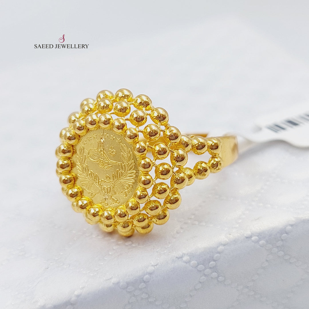 21K Gold Rashadi's Quarter Ring by Saeed Jewelry - Image 1