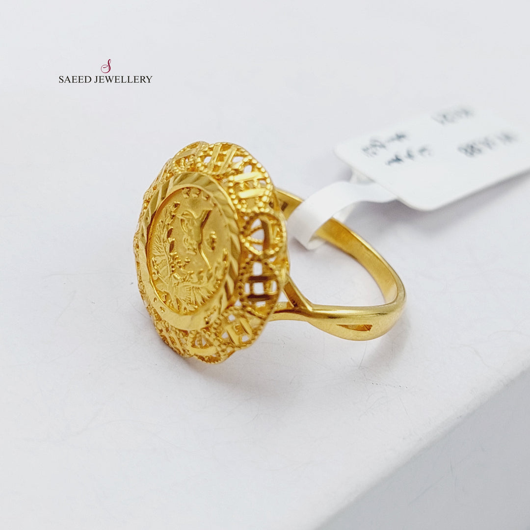 21K Gold Rashadi's Quarter Ring by Saeed Jewelry - Image 4