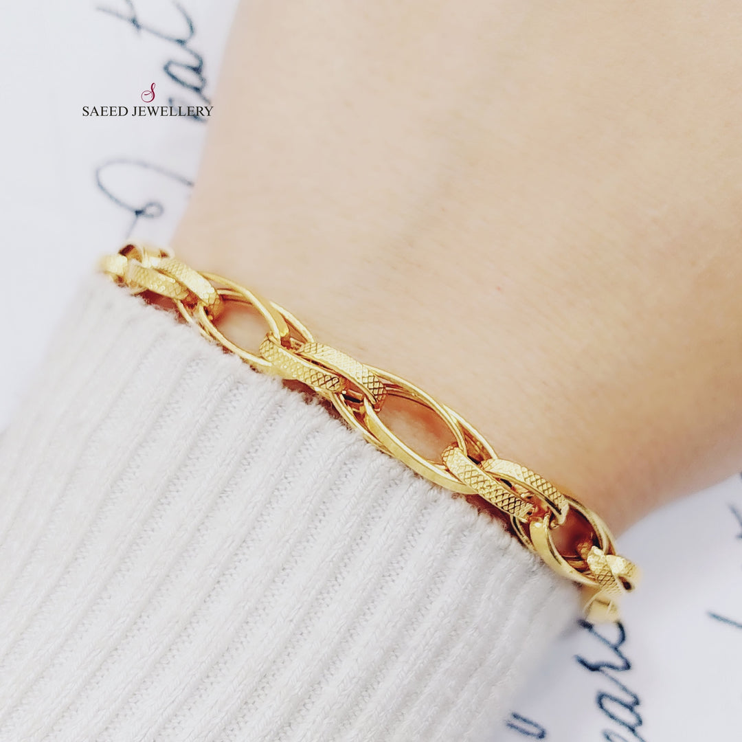 21K Gold Rings Bracelet by Saeed Jewelry - Image 2