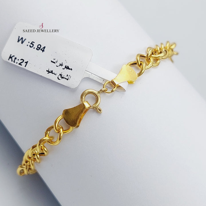 21K Gold 21K Clover Bracelet by Saeed Jewelry - Image 3