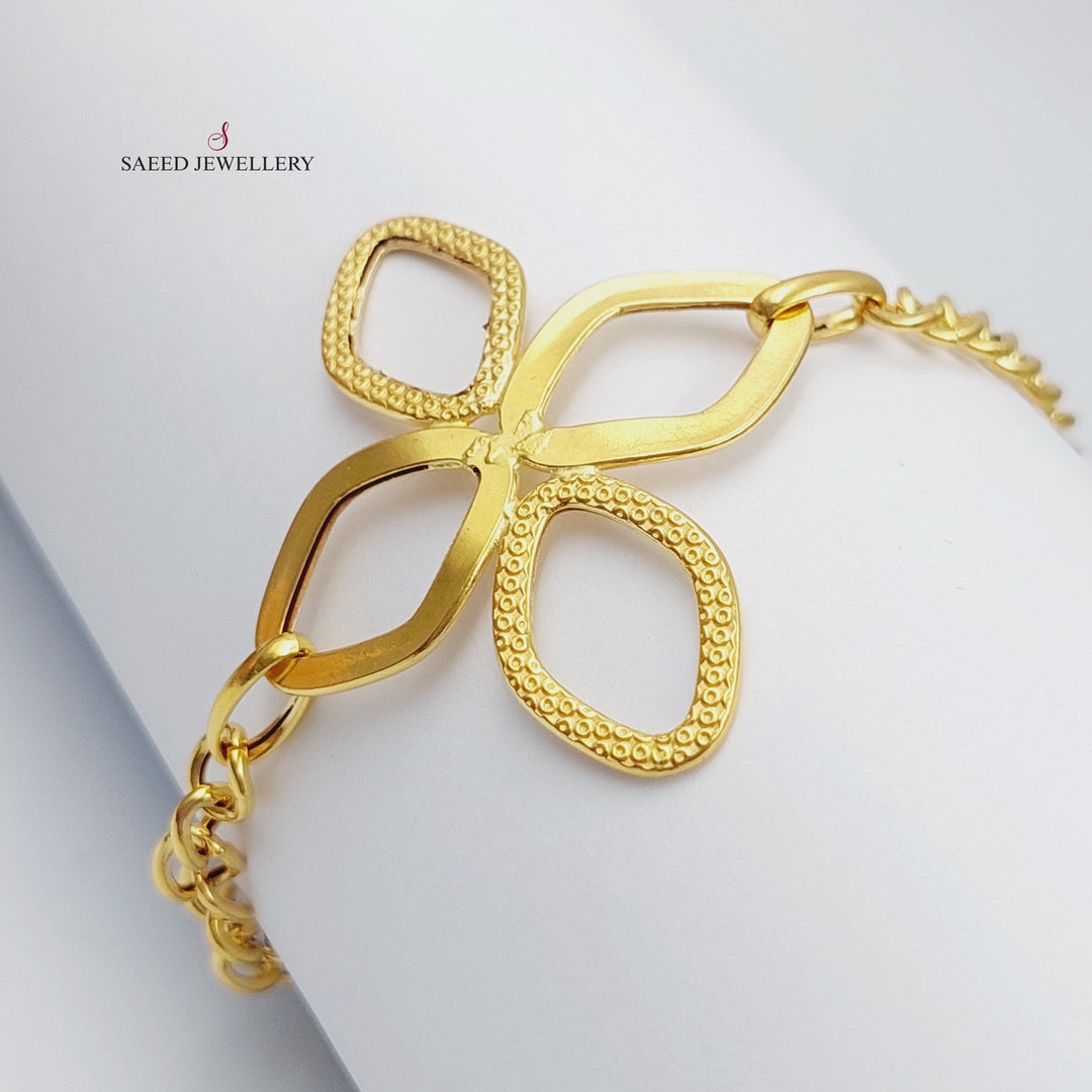 21K Gold 21K Clover Bracelet by Saeed Jewelry - Image 4