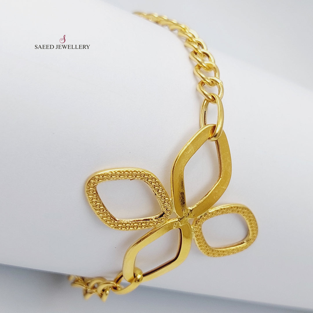 21K Gold 21K Clover Bracelet by Saeed Jewelry - Image 1