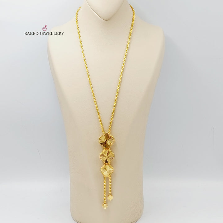 21K Gold Clover Necklace by Saeed Jewelry - Image 1