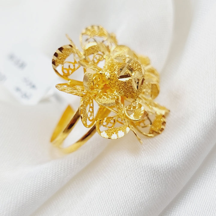 21K Gold Rose Ring by Saeed Jewelry - Image 4