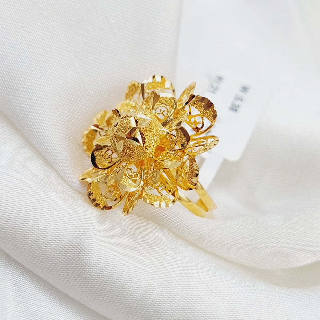 21K Gold Rose Ring by Saeed Jewelry - Image 5