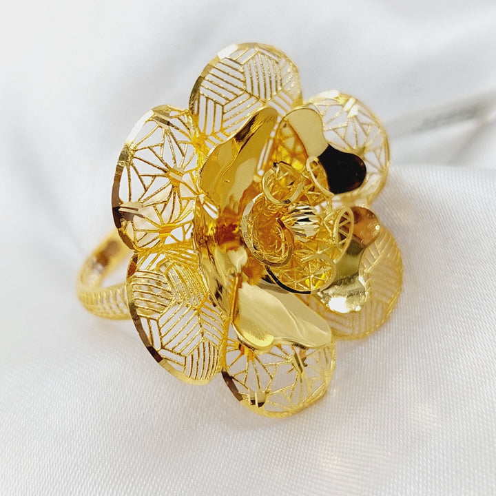 21K Gold Rose Ring by Saeed Jewelry - Image 3