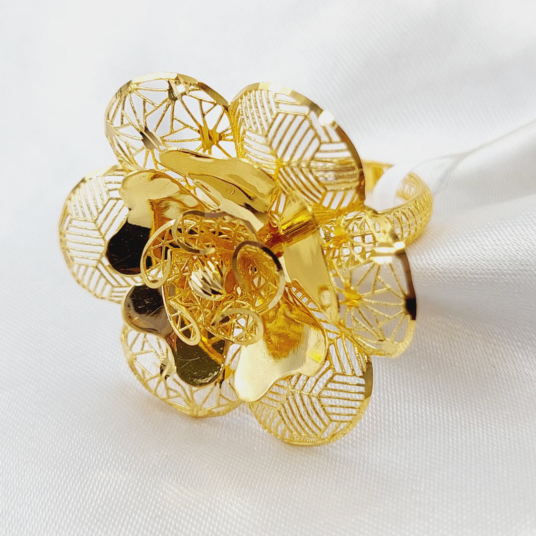 21K Gold Rose Ring by Saeed Jewelry - Image 4