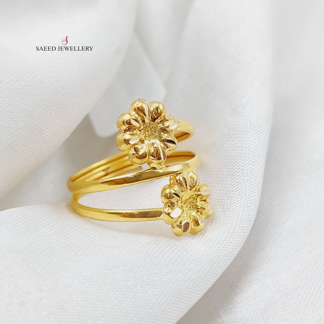 21K Gold Rose Ring by Saeed Jewelry - Image 2