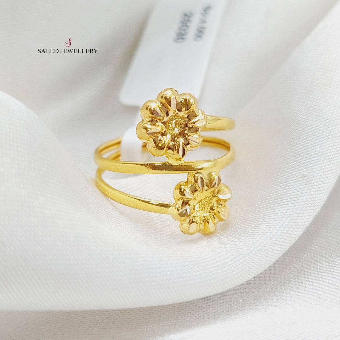 21K Gold Rose Ring by Saeed Jewelry - Image 3