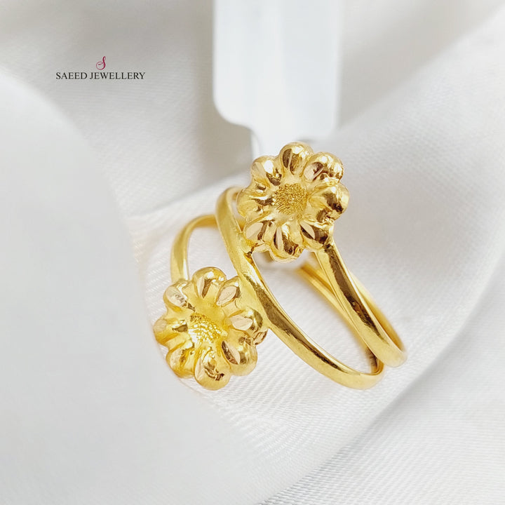 21K Gold Rose Ring by Saeed Jewelry - Image 4