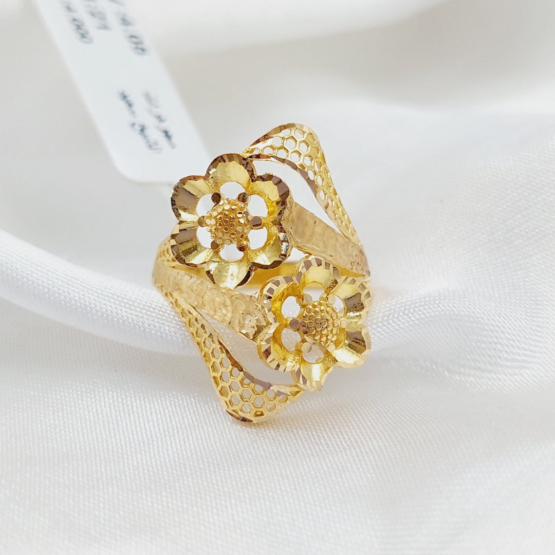 21K Gold Rose Ring by Saeed Jewelry - Image 3