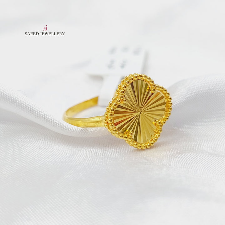 21K Gold 21K Clover Ring by Saeed Jewelry - Image 4