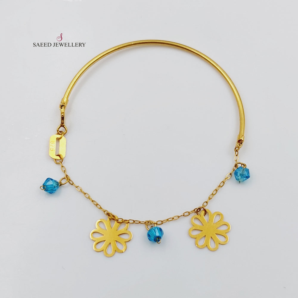 21K Gold Rose children's Bracelet by Saeed Jewelry - Image 2